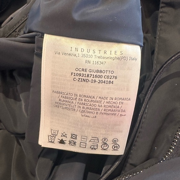 Moncler Navy Ocre Jacket Short Parka Size 1 - Picture 10 of 13